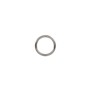 Jump ring, stainless steel, 10mm round, 8mm inside diameter, 18 gauge. Sold per pkg of 500.