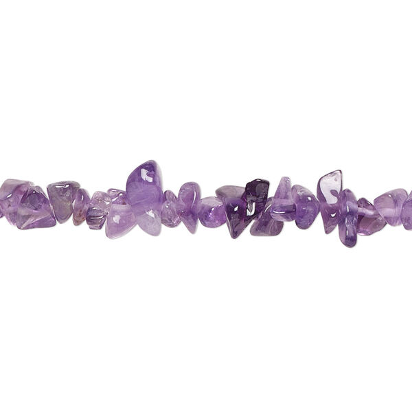 Bead, lavender amethyst (dyed), small chip, Mohs hardness 7. Sold per 34-inch strand. image number 0