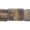 Brown marble 1pkg1, flat rectangle bead natural, 15 inch 24x17mm-25x19mm image number 0