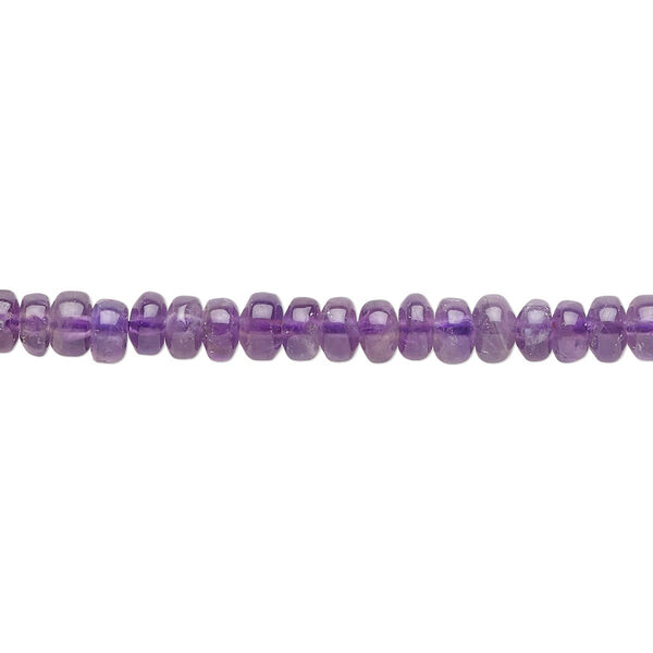 Amethyst 1pkg1, rondelle bead natural B grade, 15.5-16 inch 4x2mm image number 0