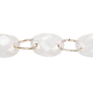 Rose quartz 1pkg5, hand-cut curved faceted oval link natural graduated 16x12mm-18x13mm