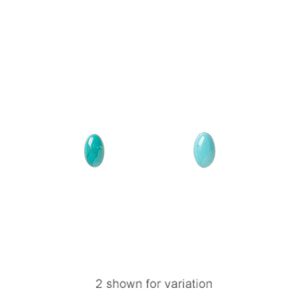 Turquoise 1pkg8, calibrated oval cab 5x3mm
