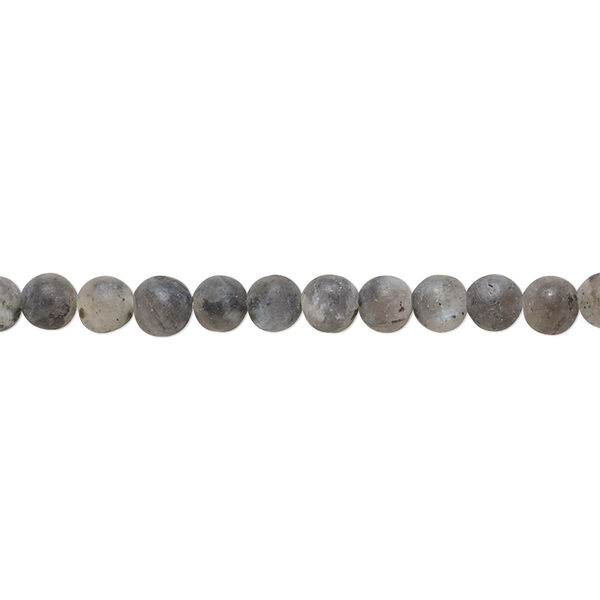 Bead, blue labradorite (natural), matte, 4mm round, B grade, Mohs hardness 6 to 6-1/2. Sold per 8-inch strand, approximately 45 beads. image number 0