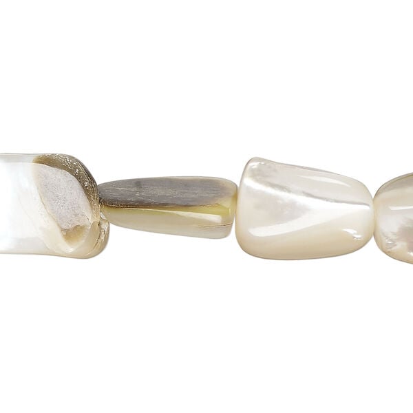 Black lip / gold lip / mother-of-pearl shell 1pkg1, nugget bead 15 inch large to extra-large image number 0