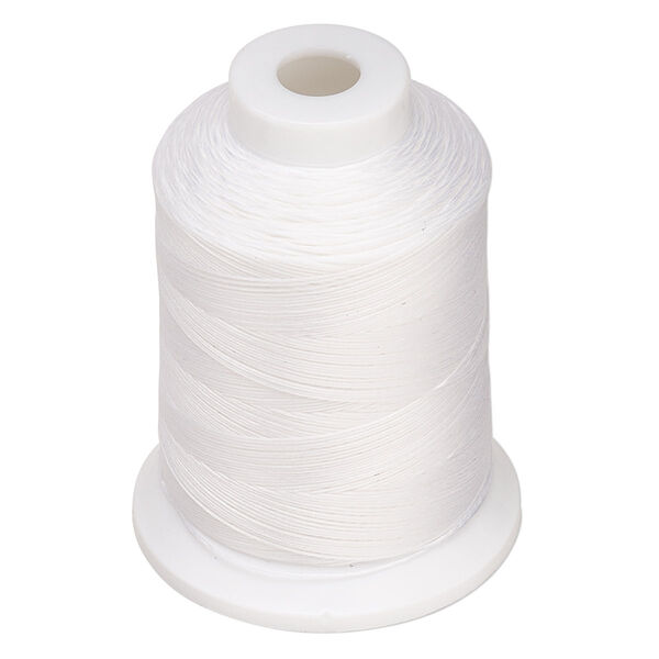 Thread, K.O., nylon, pkg/328-yard spool, white, size 0.15, 4-pound test. image number 0