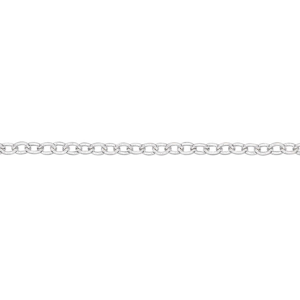 Chain, silver-plated steel, 2.2mm cable. Sold per 50-foot spool. image number 0