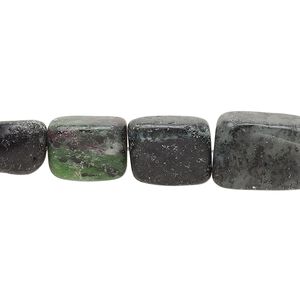 Ruby in zoisite 1pkg1, nugget bead natural 15 inch small