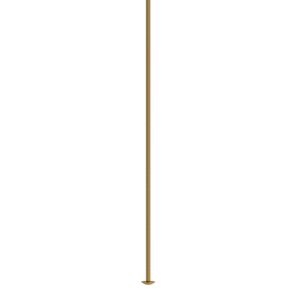 Head pin, antique gold-plated brass, 4 inches, 21 gauge. Sold per pkg of 500.