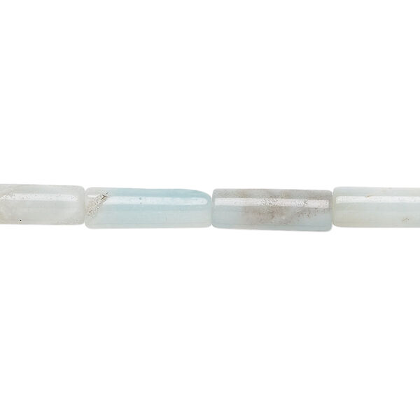 Amazonite 1pkg1, tube bead natural B grade, 15.5-16 inch 13x4mm image number 0