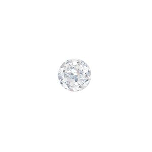 Drop, cubic zirconia, clear, 10mm hand-faceted round, Mohs hardness 8-1/2. Sold per pkg of 6.