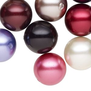 Pearl mix 26pk mixed colors, Celestial Crystal® 16mm round