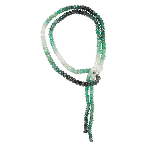 Emerald 1pkg1, hand-cut faceted rondelle bead 15 inch 3x1mm-5x3mm image number 0