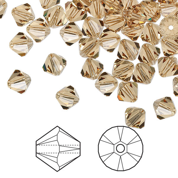 Bead 24pk light Colorado topaz, Crystal Passions® 6mm bicone 5328 image number 0