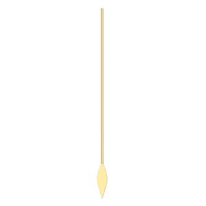 Paddle pin, gold-plated brass, 2-inch spear style, 22 gauge. Sold per pkg of 500.