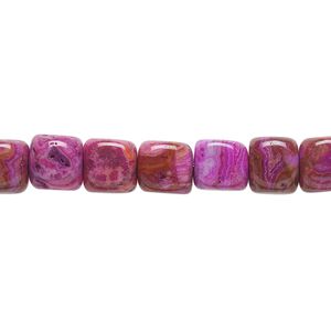 Crazy lace agate 1pkg1, cube bead 15.5-16 inch 7mm