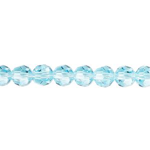 Bead 24pk aqua bohemica, Preciosa Czech crystal 6mm round