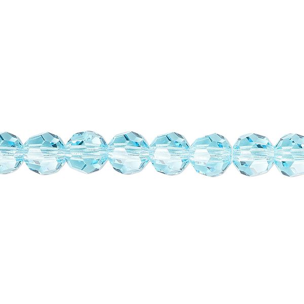 Bead 24pk aqua bohemica, Preciosa Czech crystal 6mm round image number 0