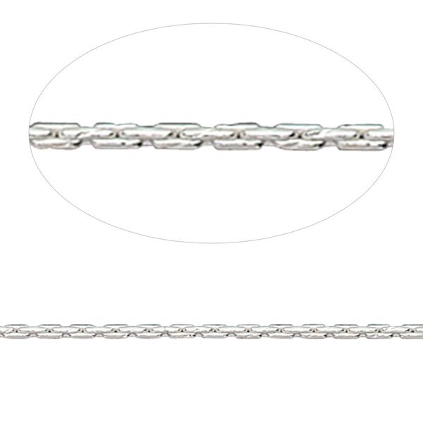 Chain, Gossamer™, sterling silver, 0.7mm round cable, 18 inches with springring clasp. Sold individually. image number 0