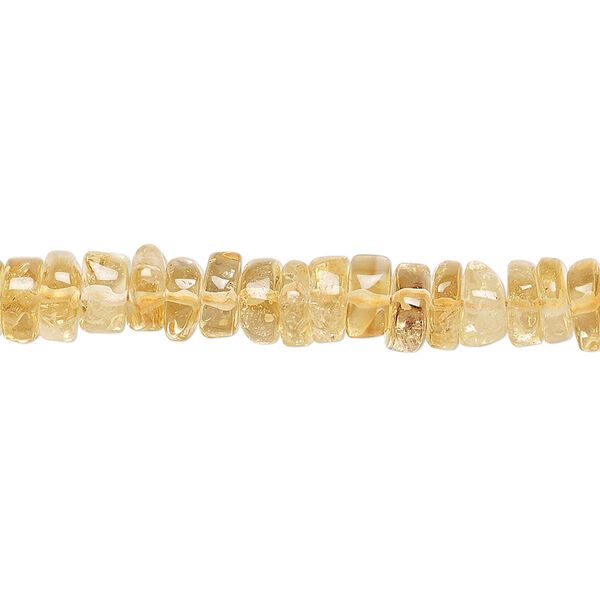 Citrine 1pkg1, hand-cut heishi bead C grade, 15.5-16 inch 6x2mm-7x2mm image number 0