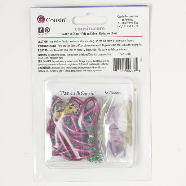 Necklace kit 1pkg28, acrylic / leather / silver-finished steel, mixed colors, assorted sizes and shapes. image number 1