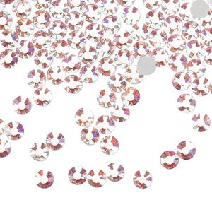 Flat back, Dance With Me™ crystal rhinestone, crystal AB, foil back, 3.8-4mm rose, SS16. Sold per pkg of 144 (1 gross).