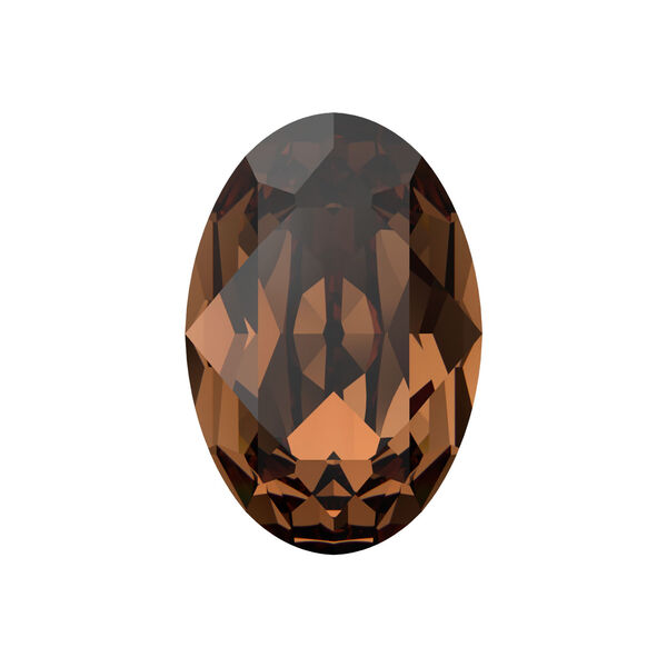 Fancy stone 1pkg4 smoked topaz foil back, Crystal Passions® Regenerated 6x4mm oval 4120 image number 0