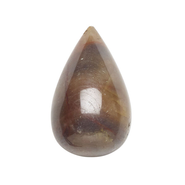 Bead, golden sheen sapphire (natural), 32x19mm-38x21mm hand-cut teardrop, B- grade, Mohs hardness 9. Sold individually. image number 0