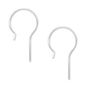 Ear wire French hook 1pkg10 sterling silver-filled, 26mm / 12mm shank, 20 gauge 5 pair
