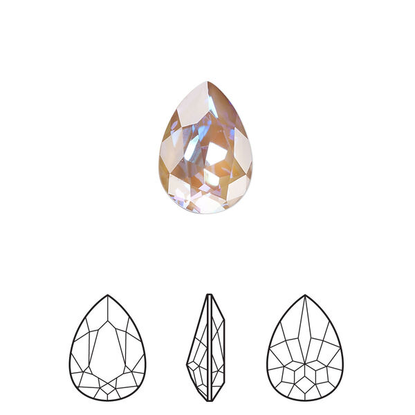 Fancy stone 1pk crystal cappuccino DeLite, Crystal Passions® 14x10mm pear 4320 image number 0