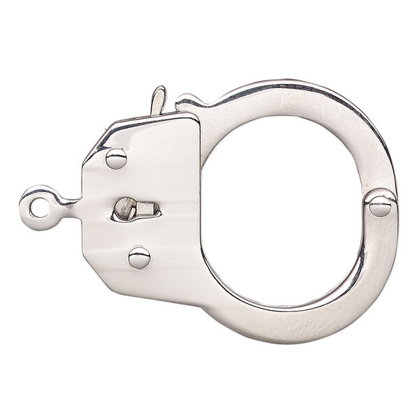 Clasp, tab, stainless steel, 34x29mm handcuff. Sold individually. image number 0