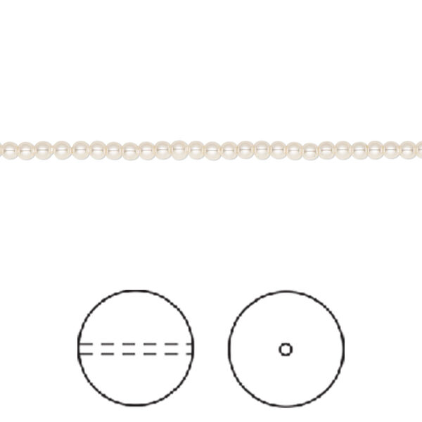 Pearl 1000pk creamrose, Swarovski® 2mm round 5810 image number 0