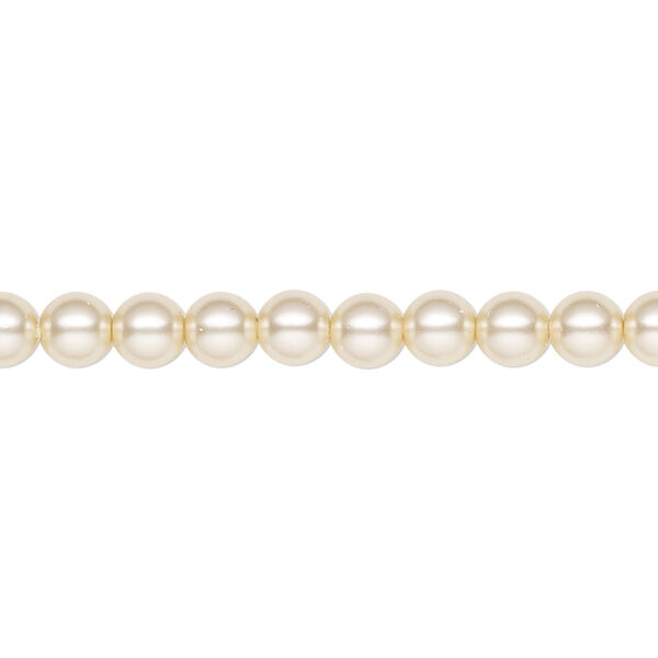 Pearl 500pk creamrose, Preciosa Czech crystal 5mm round image number 0