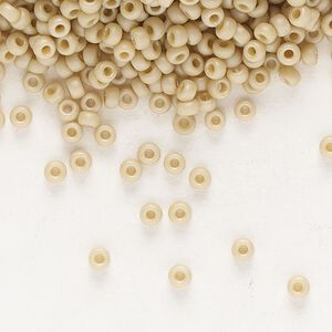 Seed bead, Miyuki, glass, pkg/25g, #11 rocaille, opaque matte rainbow moth wing brown, (RR-4691).