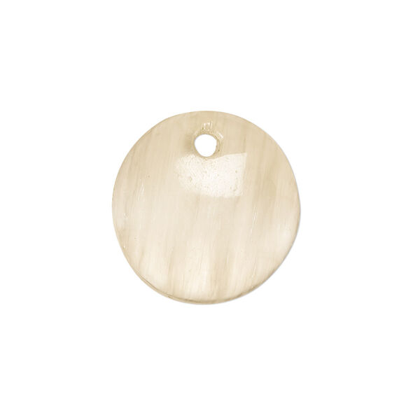 Golden selenite 1pkg1, hand-cut flat back puffed round drop 18-20mm image number 0