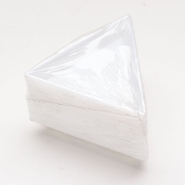 Sorting tray 1pkg20, plastic, white, 3x3x3-inch triangle. image number 0