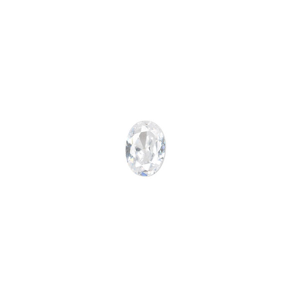 Gem, cubic zirconia, spinel white, 7x5mm faceted oval, Mohs hardness 8-1/2. Sold per pkg of 2. image number 0