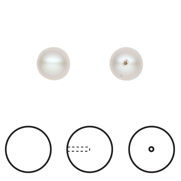 Pearl 4pk iridescent dove grey, Crystal Passions® 8mm round 5818 image number 0