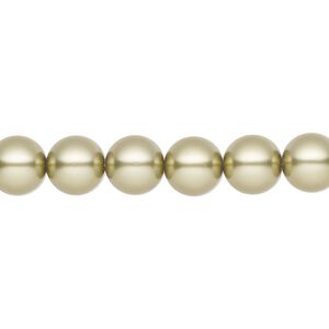 Pearl 100pk light green, Preciosa Czech crystal 8mm round
