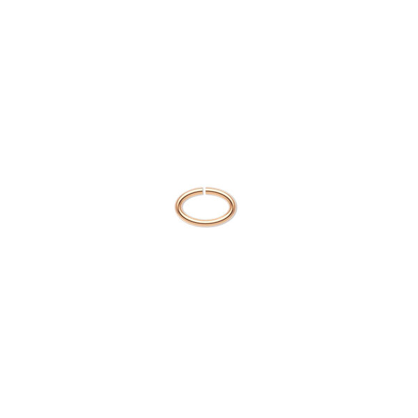 Jump ring, 14Kt gold-filled, 6.5x4mm oval, 4.9x2.6mm inside diameter, 22 gauge. Sold per pkg of 50. image number 0