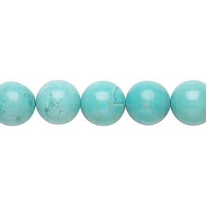 Magnesite 1pkg1, round bead 15.5-16 inch 10mm