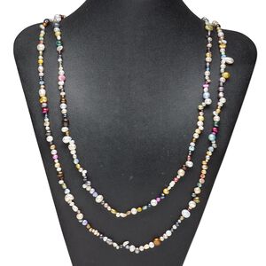 Pearl 1pkg1 cultured freshwater, 4mm-18x9mm mixed shapes, 52 inch continuous mixed colors