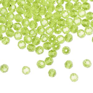Bead 720pk citrus green, Swarovski® 4mm round 5000