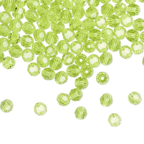 Bead 720pk citrus green, Swarovski® 4mm round 5000 image number 0