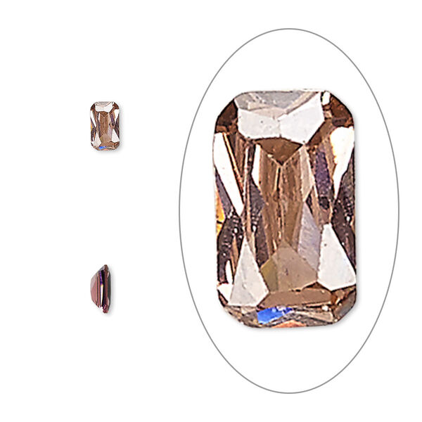 Gem, cubic zirconia, alexandrite purple, 5x3mm faceted emerald-cut, Mohs hardness 8-1/2. Sold per pkg of 5. image number 0
