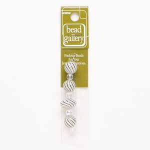 Bead 1pkg4 handblown glass, 12mm round / 16x10mm saucer / line design, assortment translucent purple / white / green