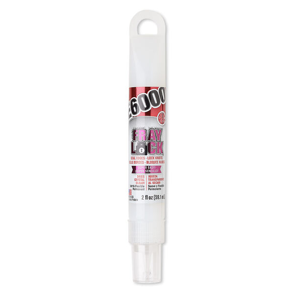 Adhesive, E6000® Fray Lock™, pkg/2-fluid-ounce tube, crystal clear. image number 0