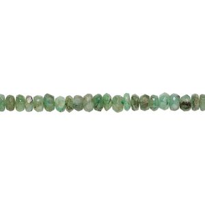 Emerald 1pkg1, hand-cut faceted rondelle bead natural 8 inch 3x2mm-4x3mm