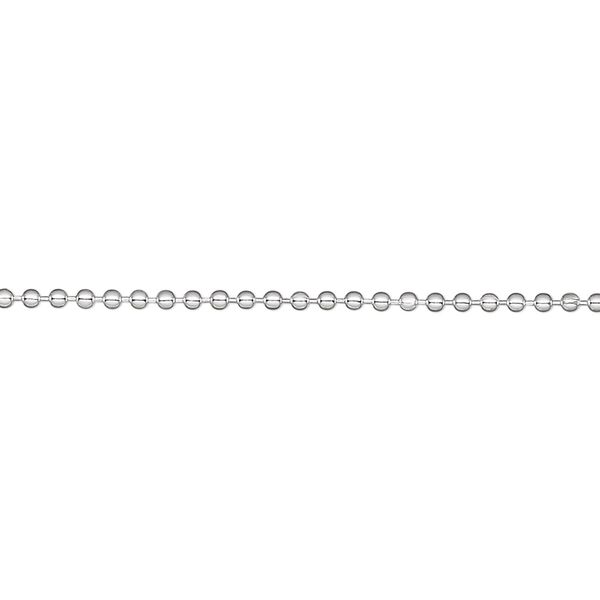 Chain, sterling silver, 1.5mm ball. Sold per 50-foot spool. image number 0