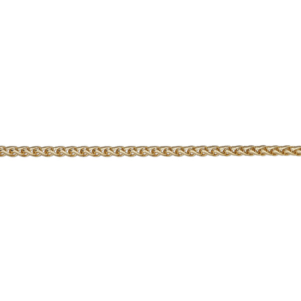 Chain, gold-finished brass, 3.2mm ponytail. Sold per 50-foot spool. image number 0