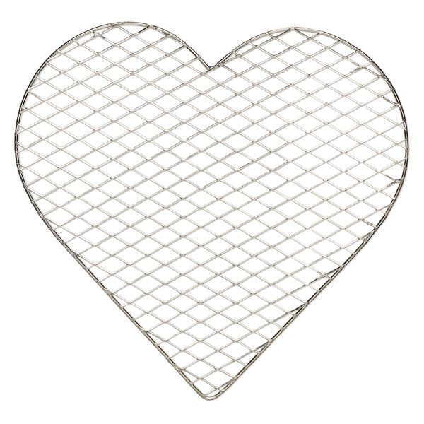 Wire frame, steel, 7-1/2 x 7-1/4 inch heart. Sold individually. image number 0